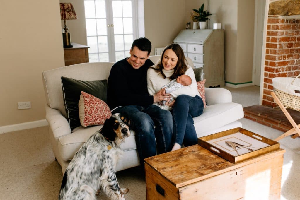 Lifestyle newborn photoshoot at home. Hampshire photographer. Ewa Jones Photography