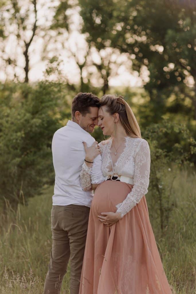 Maternity photo session - Grace and Chris-10 Couple is cuddling and have eyes closed. beautiful maternity photo session. Maternity photographer in Basingstoke. Ewa Jones Photography