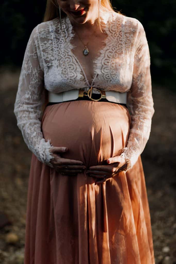 Maternity photo session - Grace and Chris-18 close up of baby bump. Lovely maternity photo session. Maternity dress. Basingstoke photographer. Ewa Jones Photographer