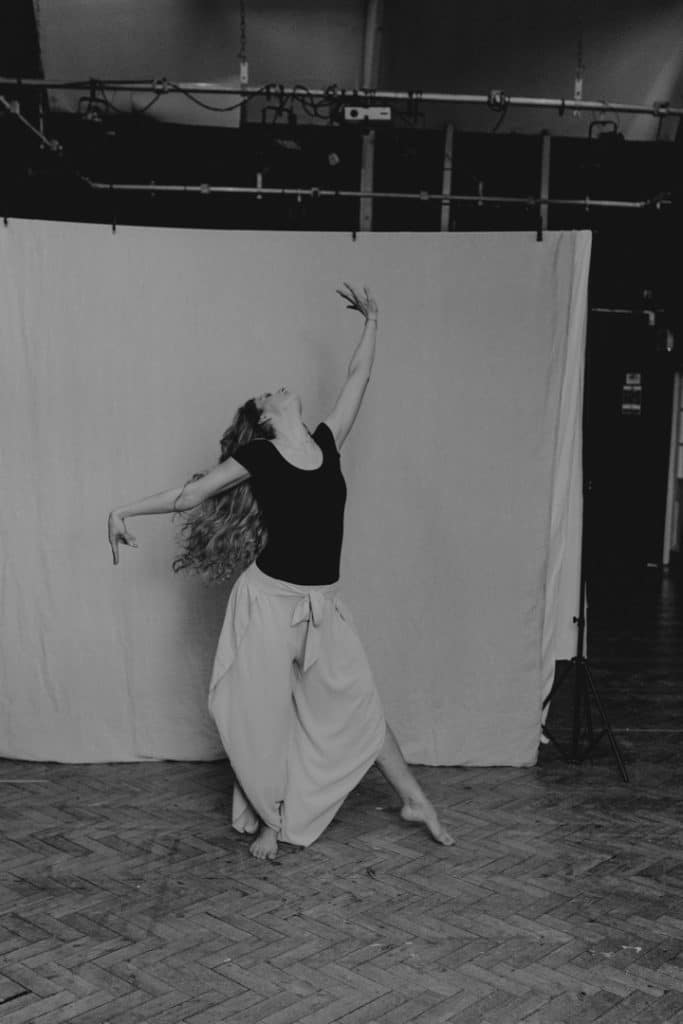 Empowering female sessions-14 Female is dancing in the photo studio. Models portfolio. Hampshire photo shoot. Studio photo shoot. Ewa Jones Photography