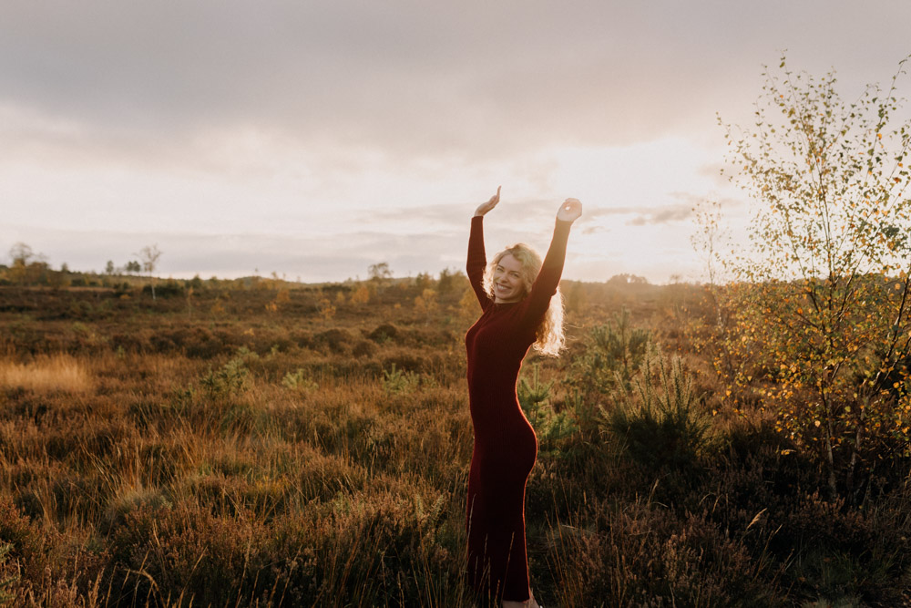 lovely autumn evening. natural common. female photo session. Hampshire photographer. Ewa Jones Photography