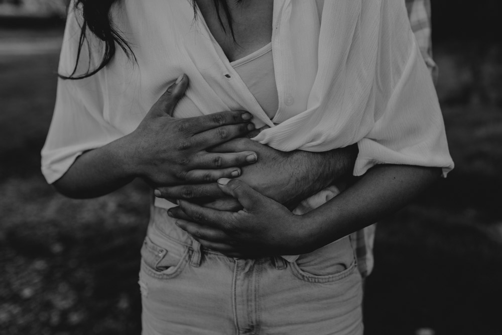 close up of couple cuddling and hugging each other. Intimate and natural photo session in Hampshire country side. Ewa Jones Photography